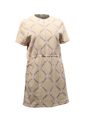 Hermes Cream and Pink Printed Cotton Dress NWT